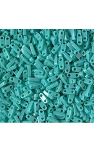 Miyuki quarter tila 5x1.2mm beads - Opaque turquoise green QTL-412